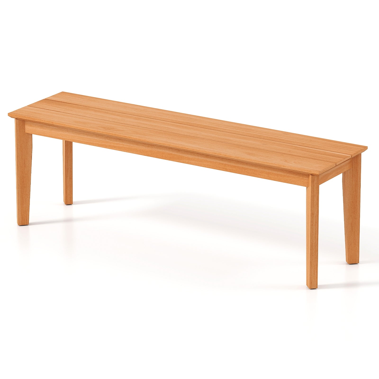 55 Inches Teak Wood Bench, 880 LBS Weight Capacity, Natural Outdoor Benches Natural at Gallery Canada