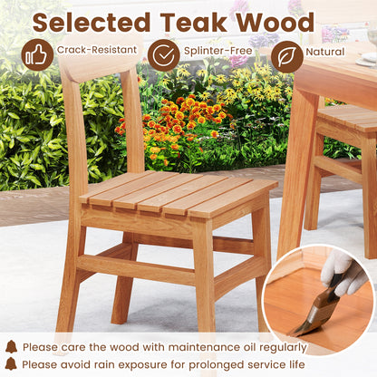 Patio Teak Wood Chair, Natural Patio Dining Chairs at Gallery Canada