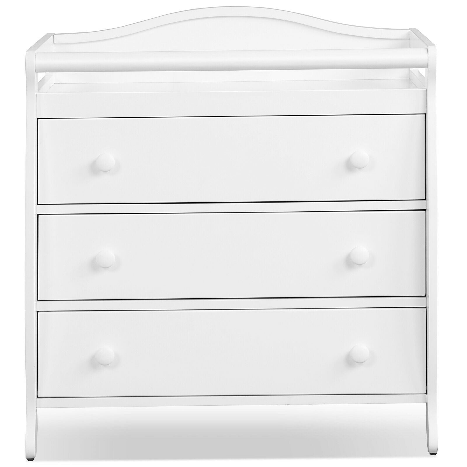 Baby Changing Table Infant Diaper with 3 Drawers and Safety Belt, White Changing Tables at Gallery Canada