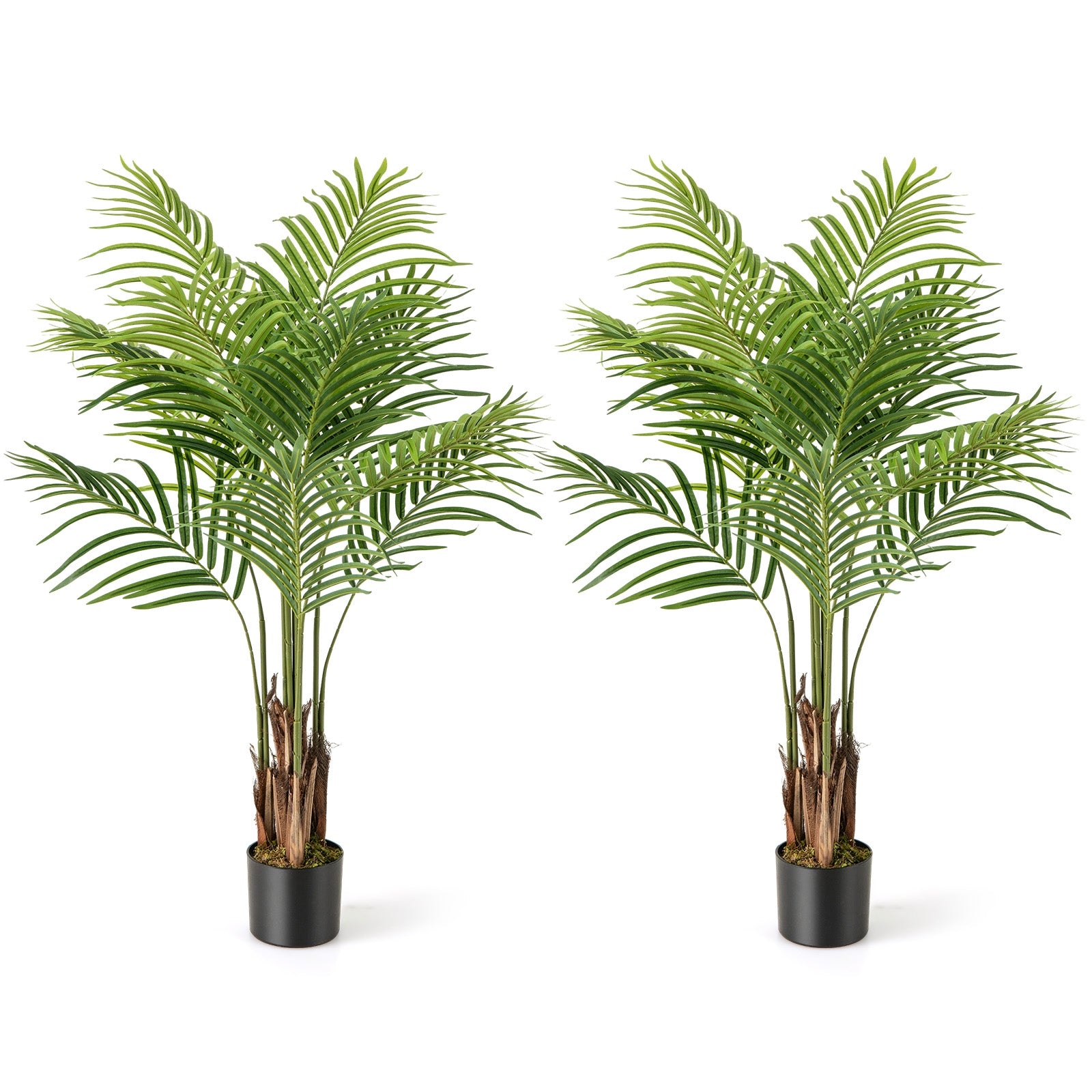 2 Pack 4.2 Feet Tall Artificial Palm Paradise Plant Large Fake Potted Tree, Green Faux Plants at Gallery Canada