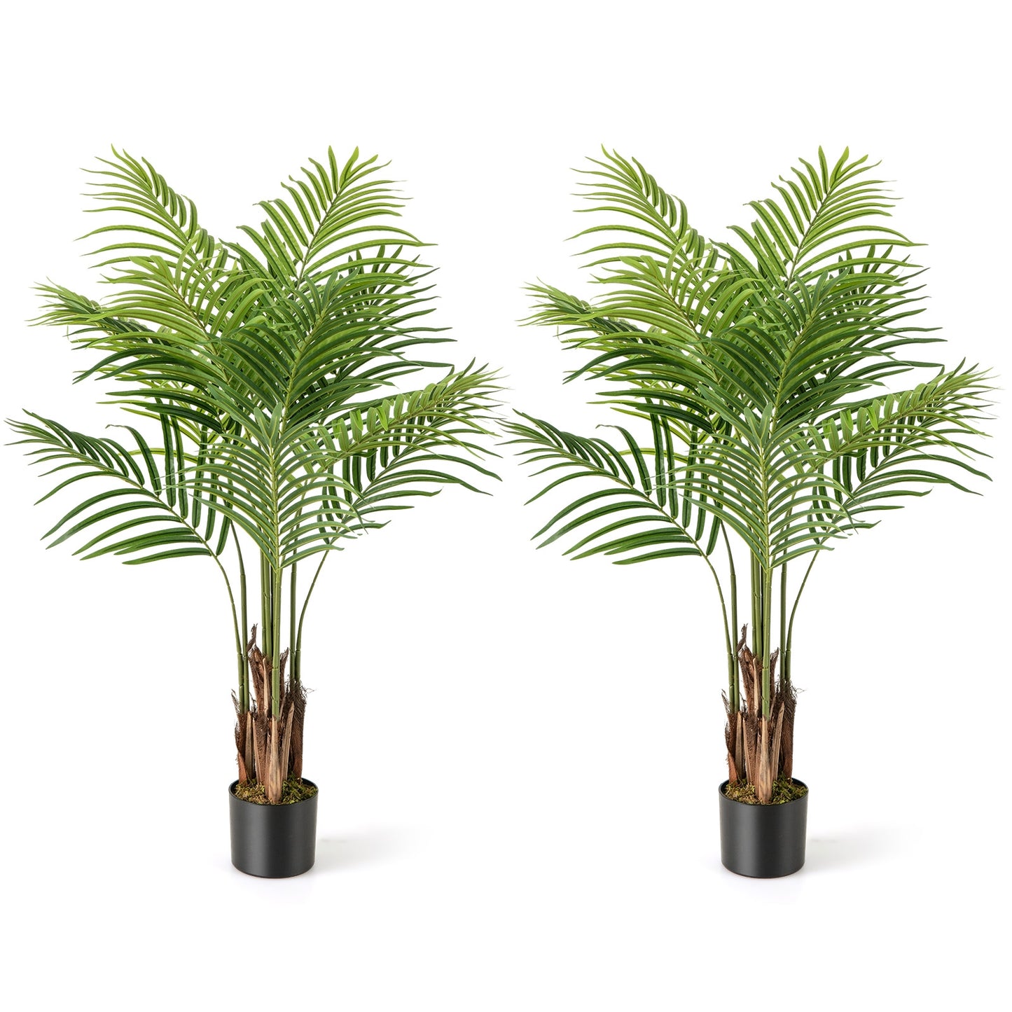 2 Pack 4.2 Feet Tall Artificial Palm Paradise Plant Large Fake Potted Tree, Green Faux Plants Green at Gallery Canada