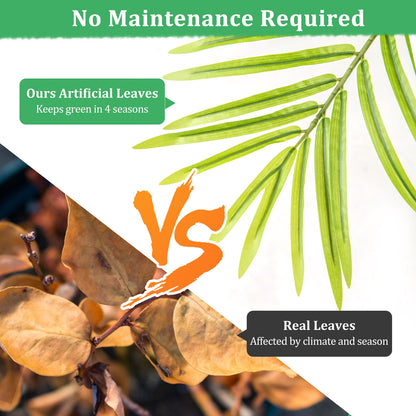 2 Pack 4.2 Feet Tall Artificial Palm Paradise Plant Large Fake Potted Tree, Green Faux Plants at Gallery Canada