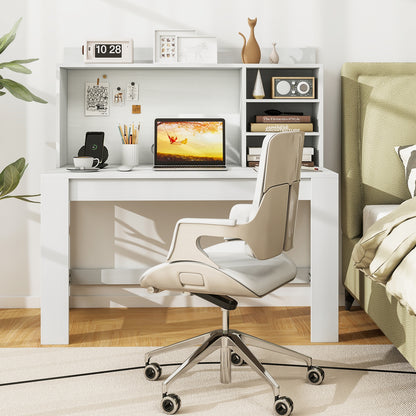 Modern Computer Desk With Hutch, Storage Shelves, White Computer Desks at Gallery Canada
