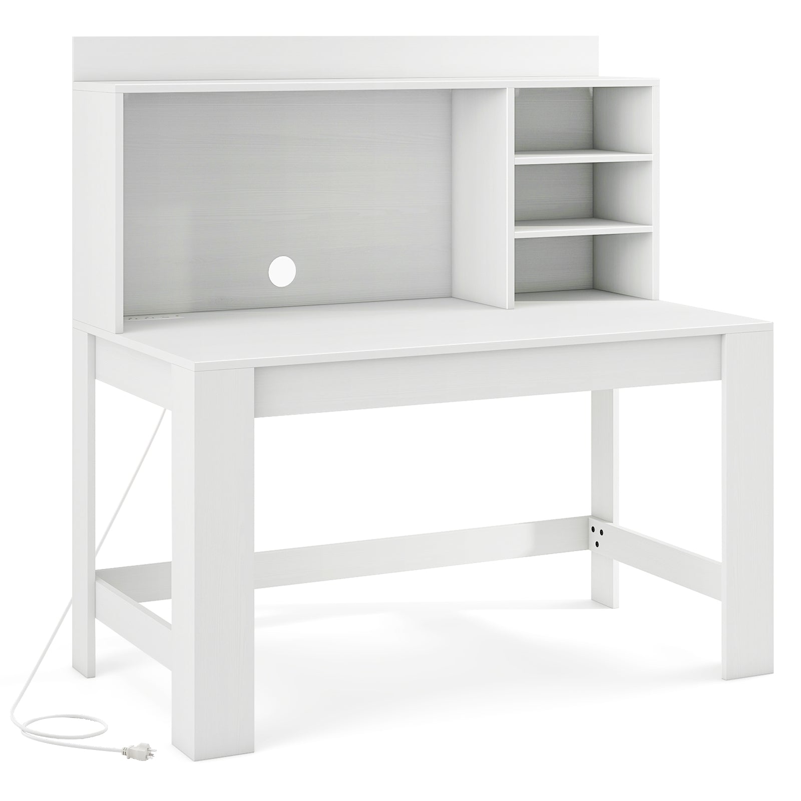Modern Computer Desk With Hutch, Storage Shelves, White Computer Desks White at Gallery Canada