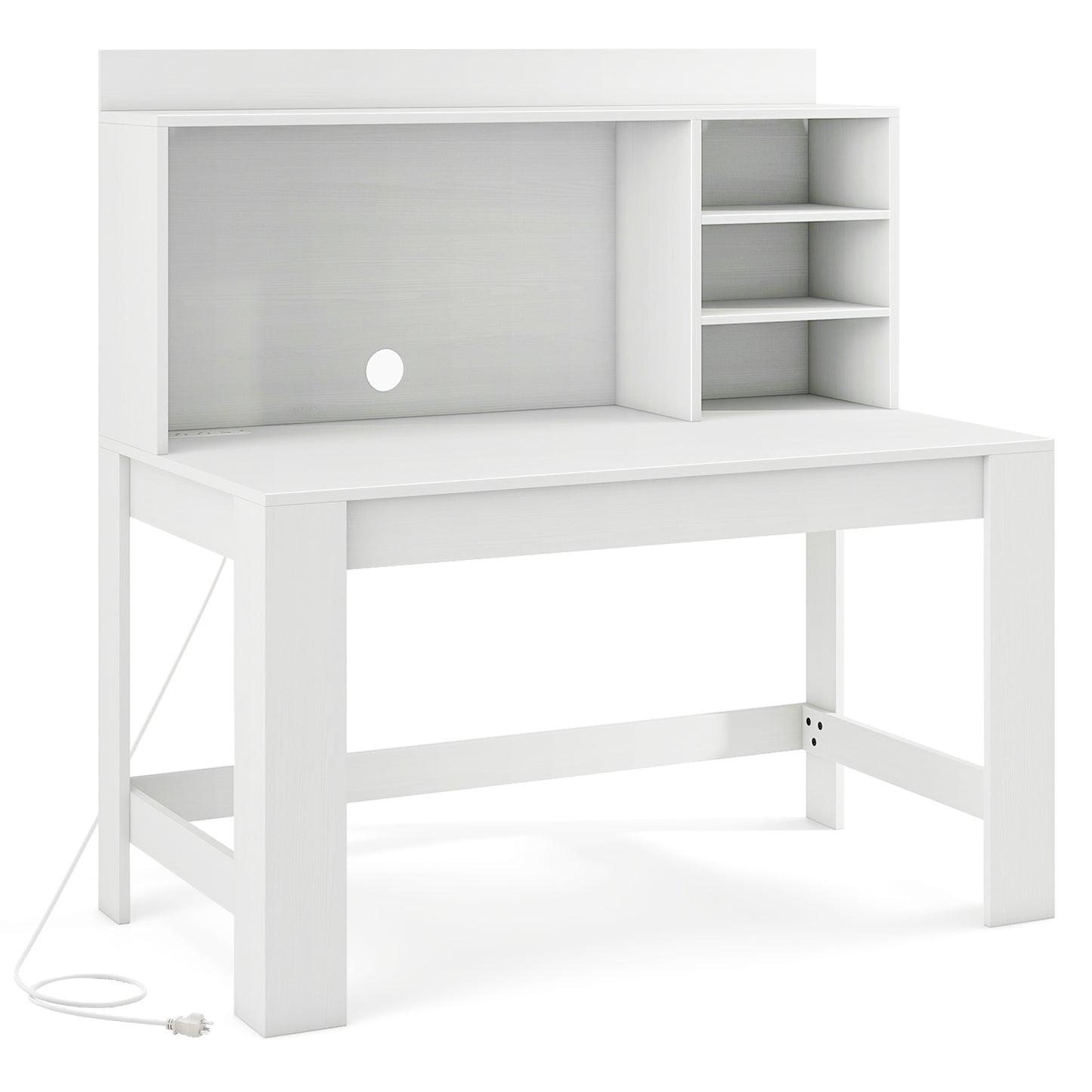 Modern Computer Desk With Hutch, Storage Shelves, White Computer Desks White at Gallery Canada