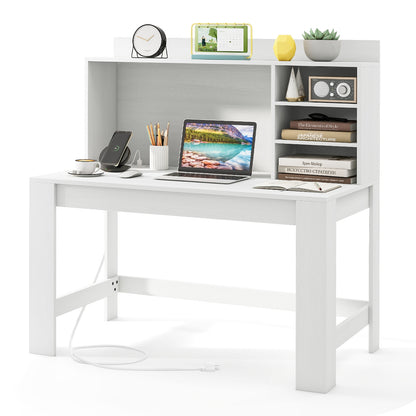 Modern Computer Desk With Hutch, Storage Shelves, White Computer Desks at Gallery Canada