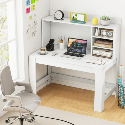 Modern Computer Desk With Hutch, Storage Shelves, White Computer Desks at Gallery Canada