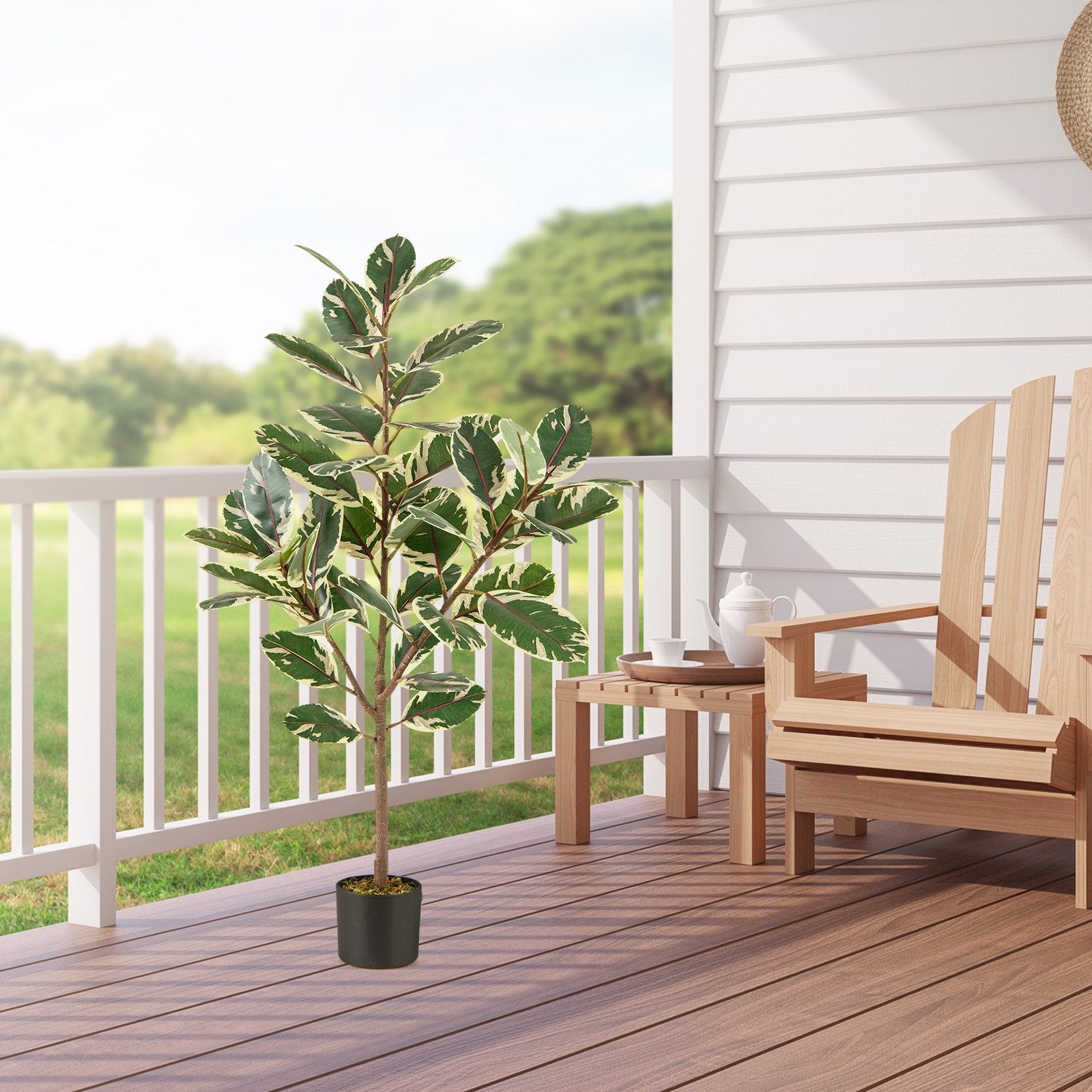 2 Pack 4.3 Feet Tall Artificial Bird of Paradise Plant Fake Banana Leaf, Green Faux Plants at Gallery Canada