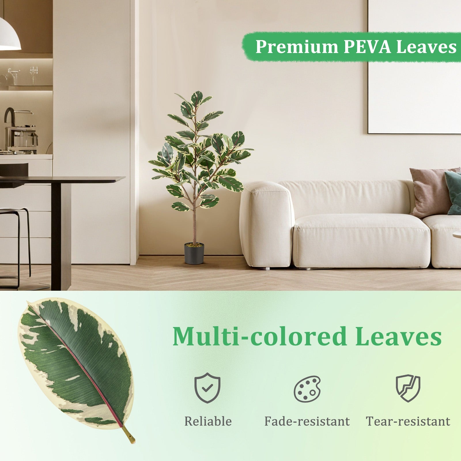 2 Pack 4.3 Feet Tall Artificial Bird of Paradise Plant Fake Banana Leaf, Green Faux Plants at Gallery Canada