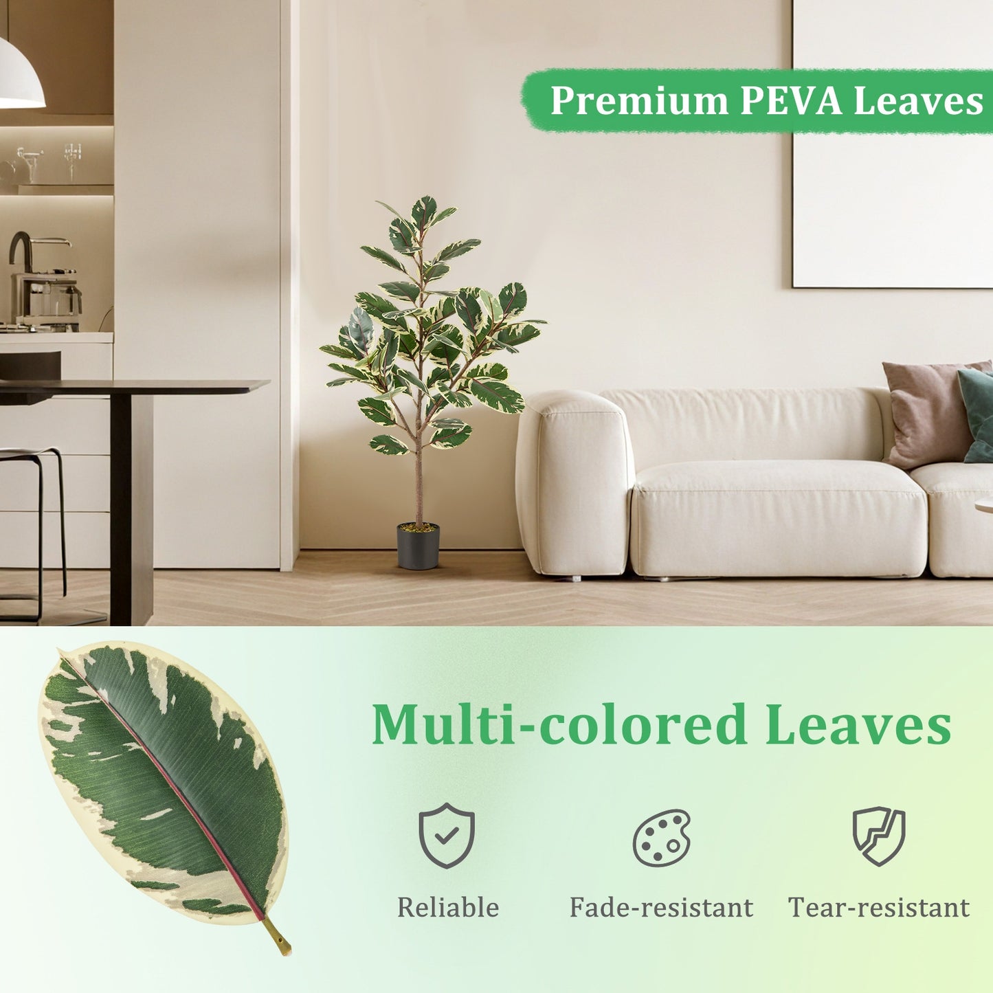 2 Pack 4.3 Feet Tall Artificial Bird of Paradise Plant Fake Banana Leaf, Green Faux Plants at Gallery Canada