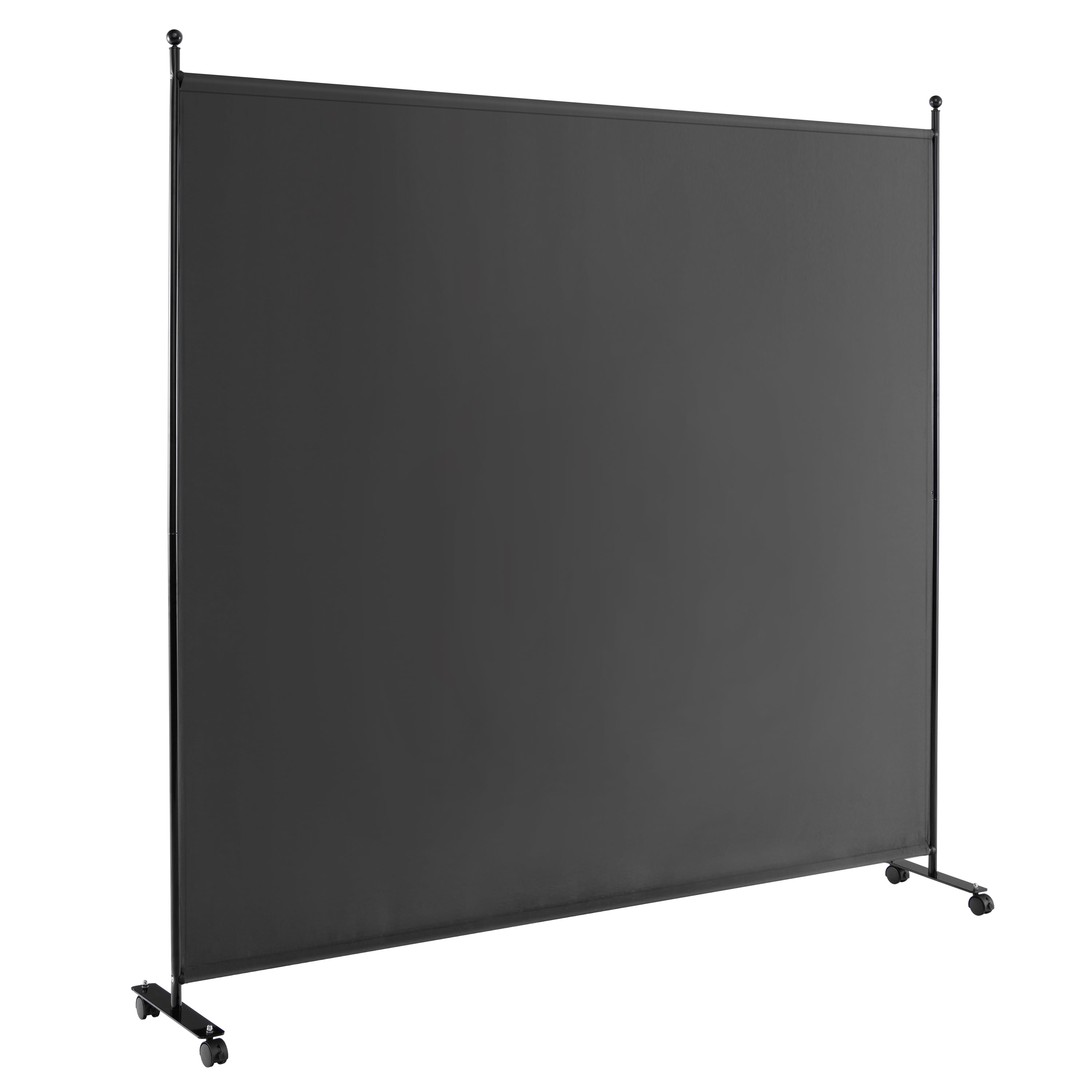6 Feet Single Panel Rolling Room Divider, Dark Gray Room Dividers Dark Gray at Gallery Canada