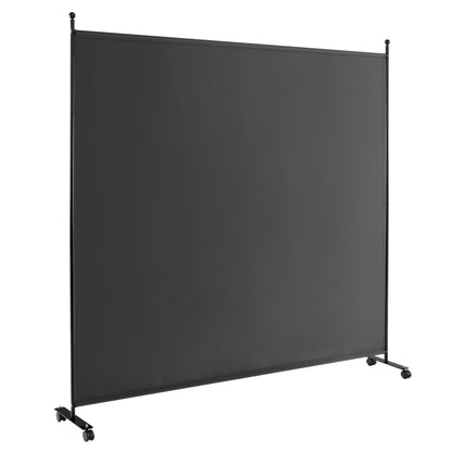 6 Feet Single Panel Rolling Room Divider, Dark Gray Room Dividers Dark Gray at Gallery Canada