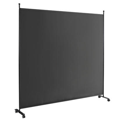 6 Feet Single Panel Rolling Room Divider, Dark Gray Room Dividers at Gallery Canada
