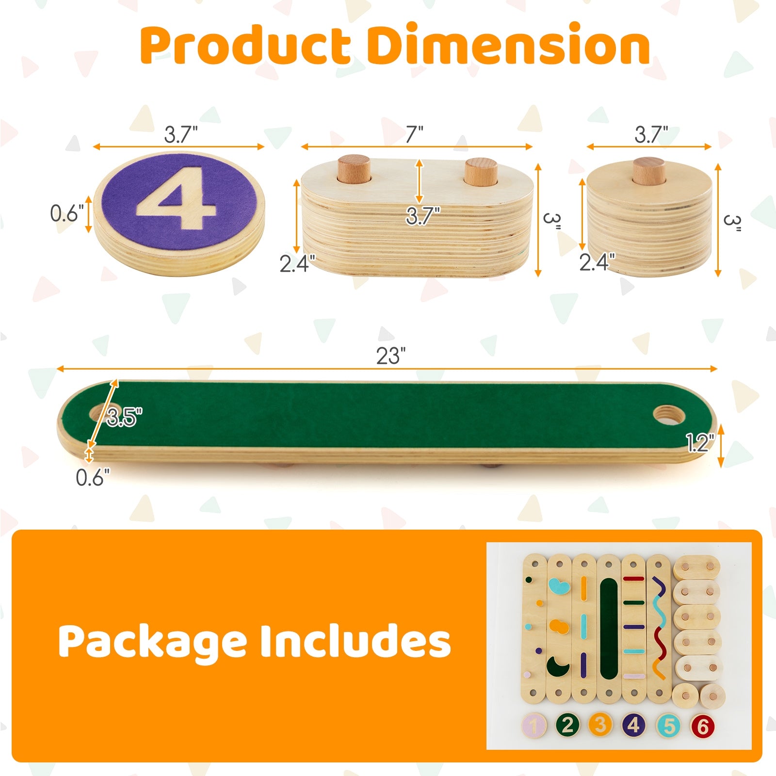 Montessori Balance Beam Set Wooden Balance Boards with Stepping Stones, Multicolor Toy Sports at Gallery Canada