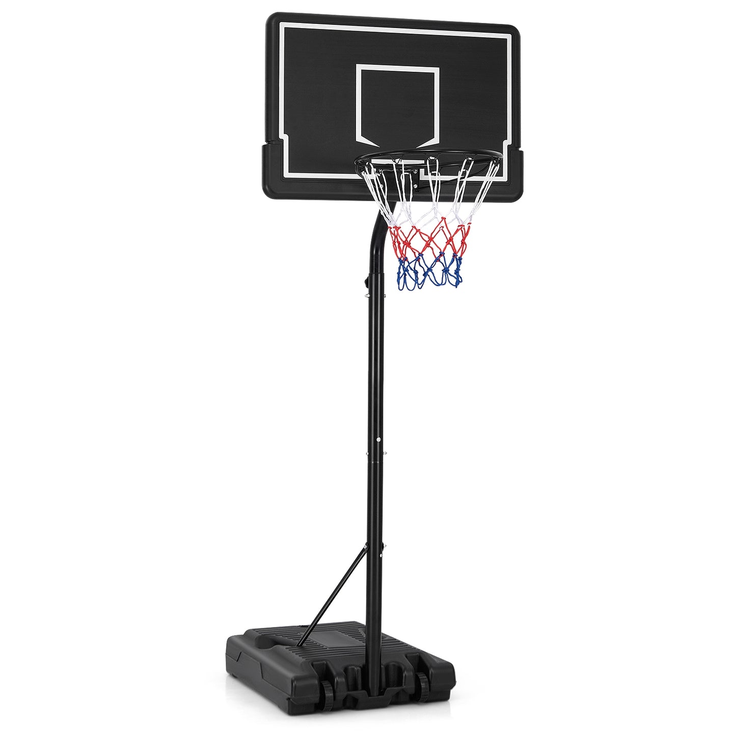 Portable Outdoor Basketball Hoop 6.9-8.5 FT Adjustable with Fillable Base Shatterproof PC Backboard, Black Sport Equipments Black at Gallery Canada