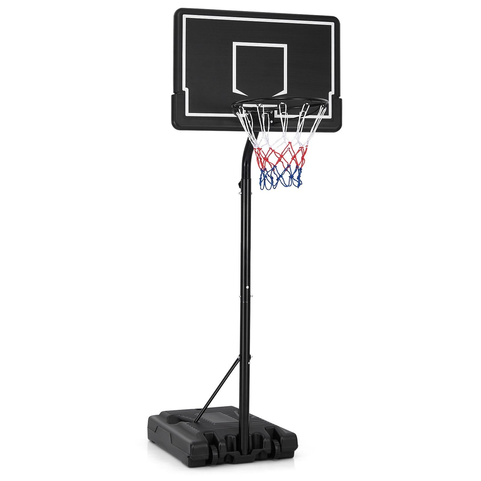 Portable Outdoor Basketball Hoop 6.9-8.5 FT Adjustable with Fillable Base Shatterproof PC Backboard, Black Sport Equipments at Gallery Canada