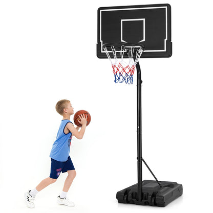 Portable Outdoor Basketball Hoop 6.9-8.5 FT Adjustable with Fillable Base Shatterproof PC Backboard, Black Sport Equipments at Gallery Canada