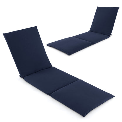 Outdoor Chaise Lounge Cushion Patio Furniture Folding Pad with Fixing Straps, Navy Outdoor Furniture Accessories at Gallery Canada