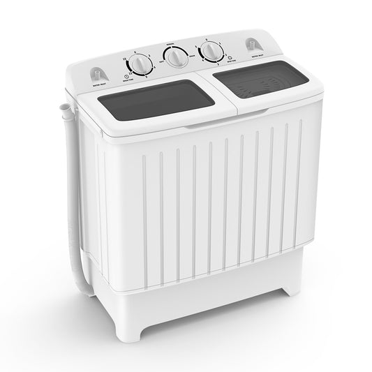 20 lbs Portable Washing Machine with Built-in Gravity Drain, Gray Washing Machines Gray at Gallery Canada