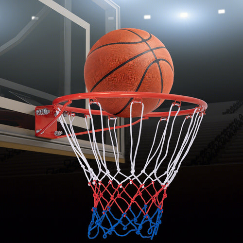 18 Inch Basketball Rim Goal Replacement with All Weather Net and Mounting Hardware, Orange