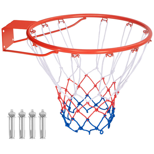 18 Inch Basketball Rim, All Weather Net, Orange Sport Equipments Orange at Gallery Canada