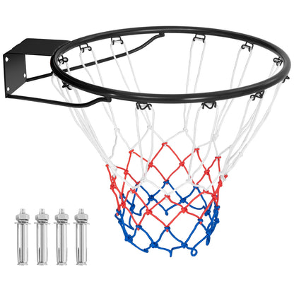 18 Inch Basketball Rim Goal Replacement with All Weather Net and Mounting Hardware, Black Sport Equipments at Gallery Canada