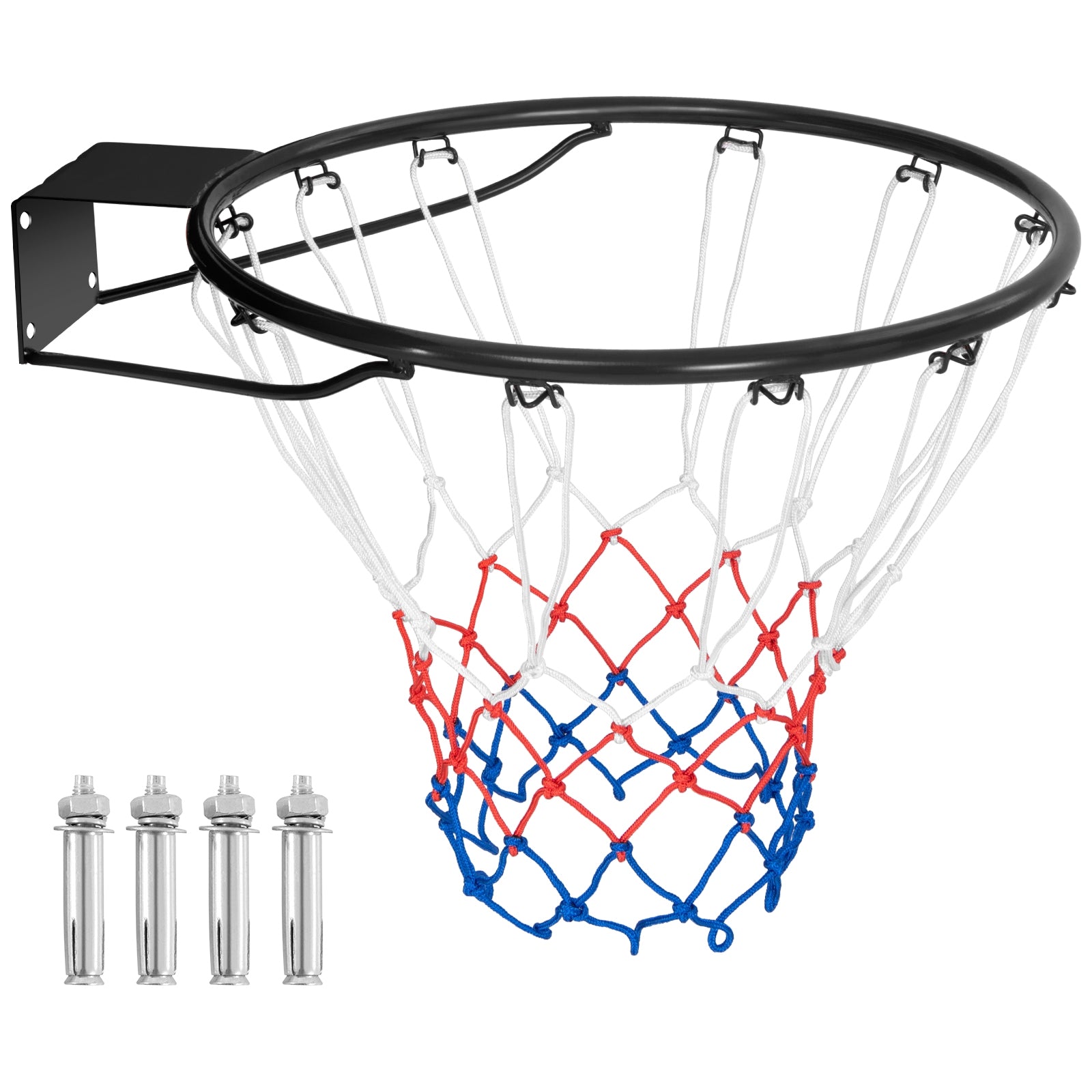 18 Inch Basketball Rim Goal Replacement with All Weather Net and Mounting Hardware, Black Sport Equipments Black at Gallery Canada