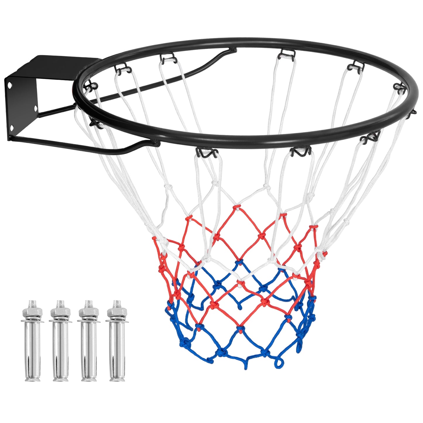18 Inch Basketball Rim Goal Replacement with All Weather Net and Mounting Hardware, Black Sport Equipments Black at Gallery Canada