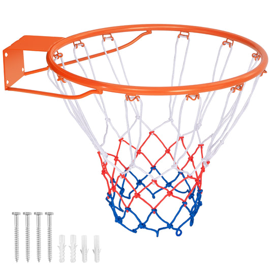 15 Inch Basketball Rim Goal Replacement with All Weather Net and Mounting Hardware, Orange Sport Equipments Orange at Gallery Canada