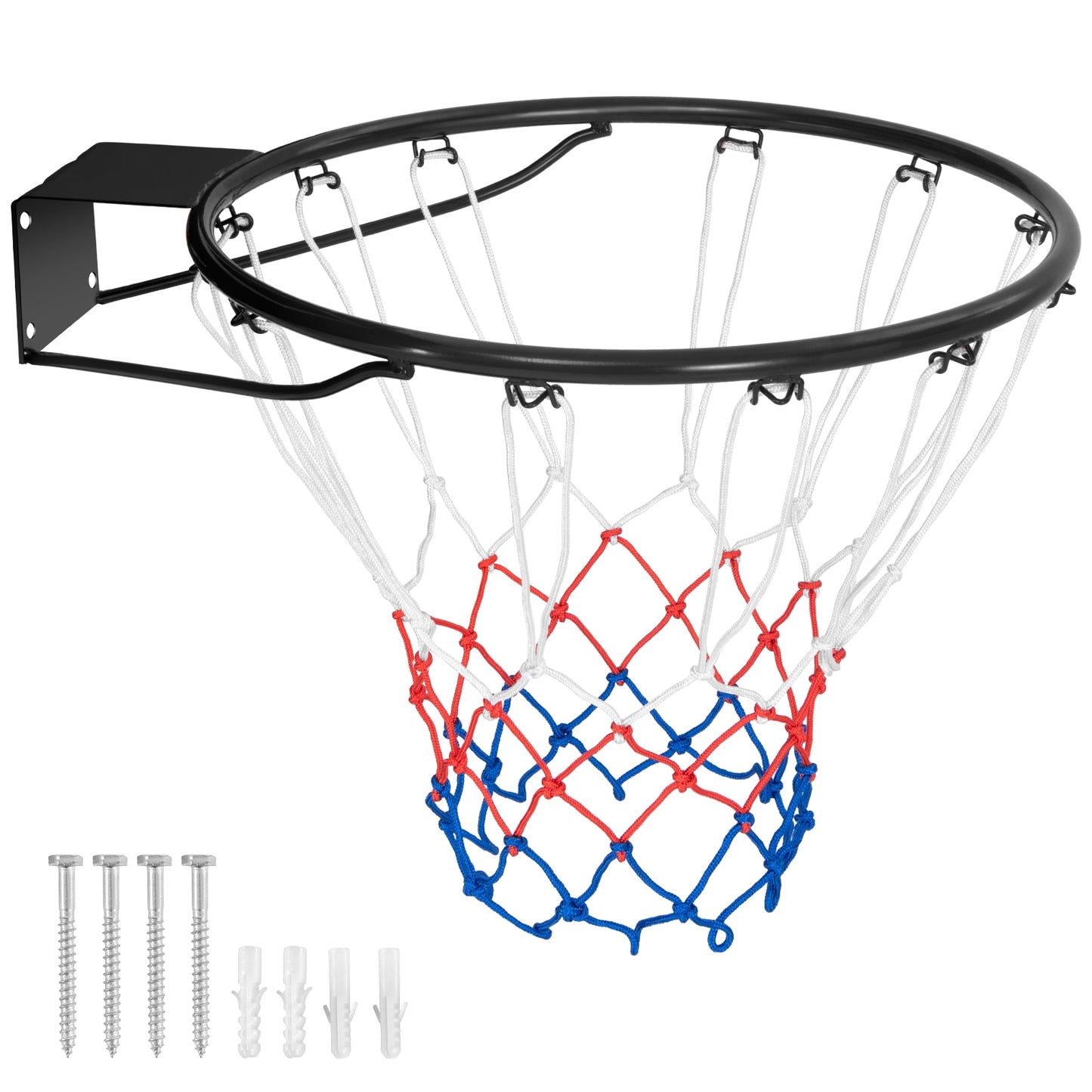 15 Inch Basketball Rim Goal Replacement with All Weather Net and Mounting Hardware, Black Sport Equipments at Gallery Canada