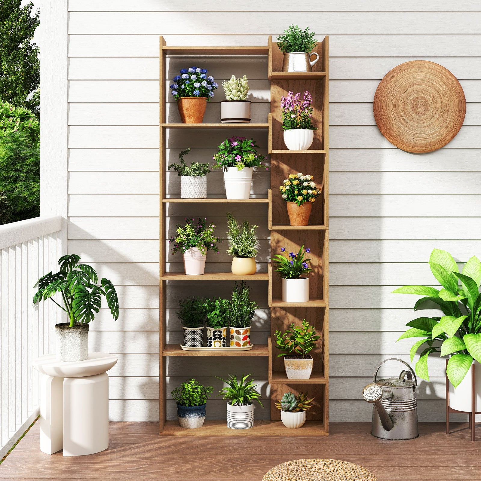 6-Tier Bookshelf, Wooden Bookcase, 2 Anti-Tipping Kits, Natural Bookcases at Gallery Canada