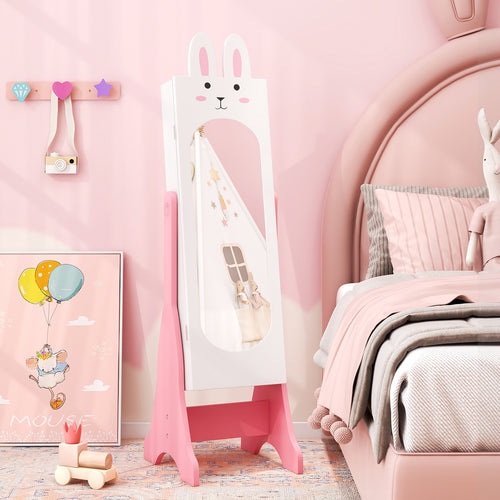 Kids Room Furniture Set with Princess Vanity Table and Chair, White