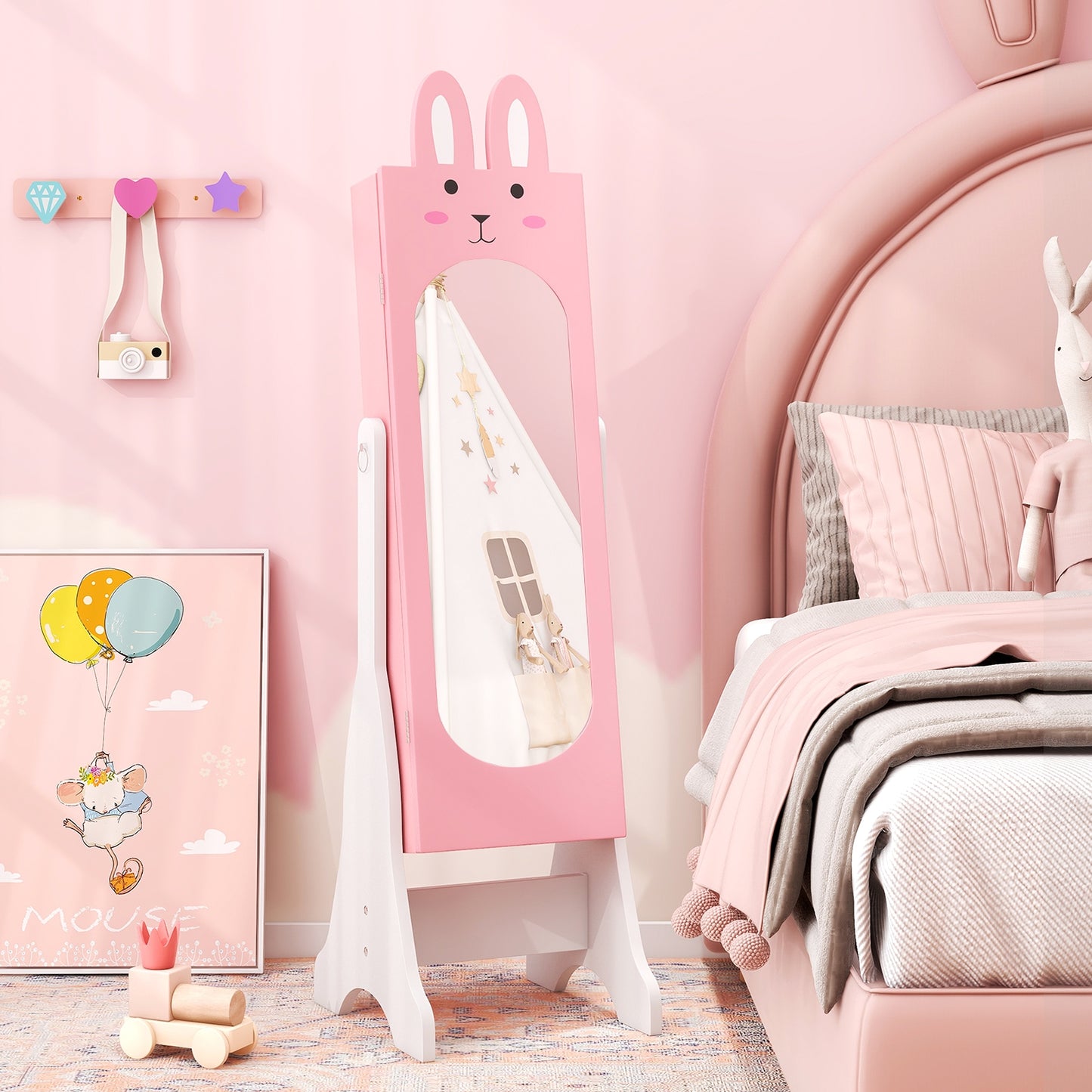 Kids Room Furniture Set with Princess Vanity Table and Chair, Pink Kids Vanities at Gallery Canada