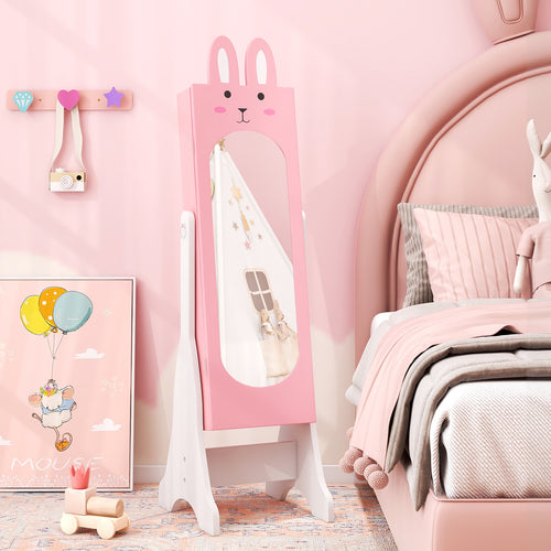 Kids Room Furniture Set with Princess Vanity Table and Chair, Pink