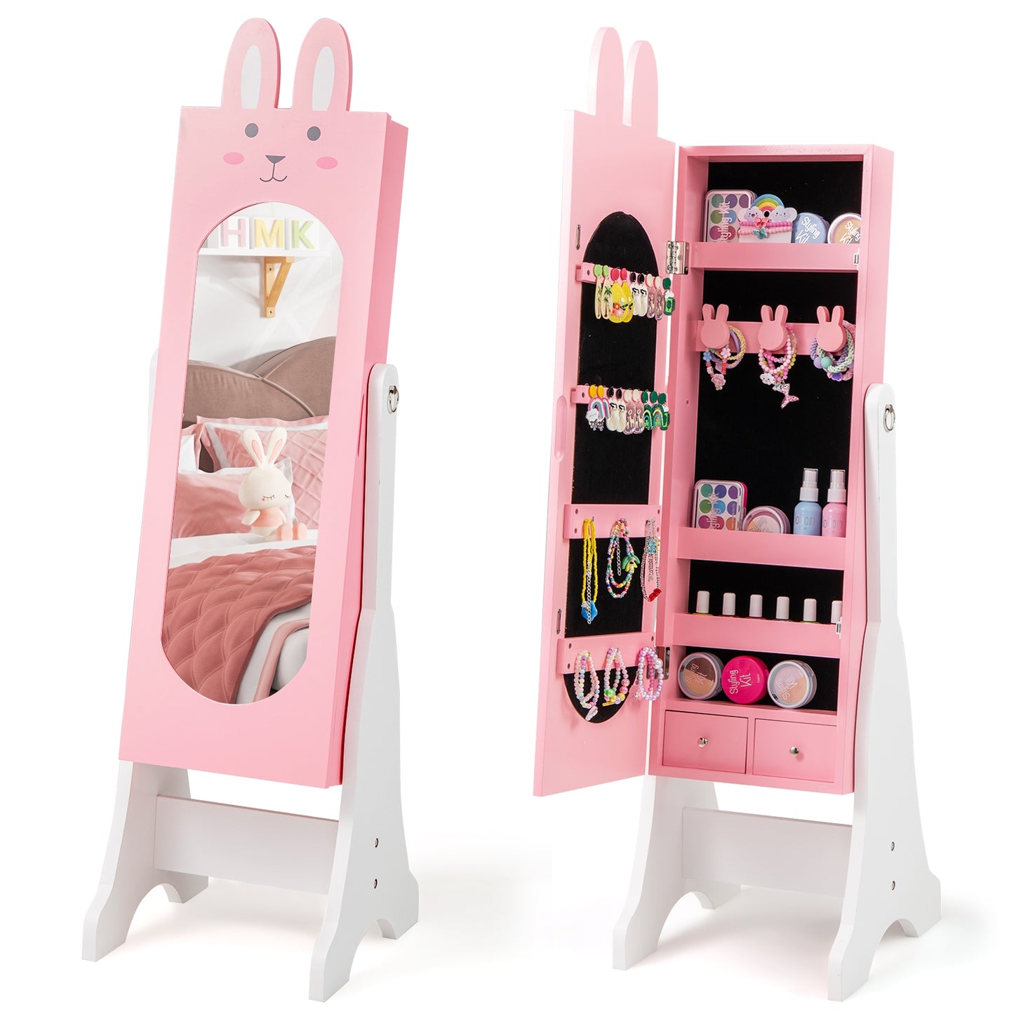 Kids Room Furniture Set with Princess Vanity Table and Chair, Pink Kids Vanities at Gallery Canada