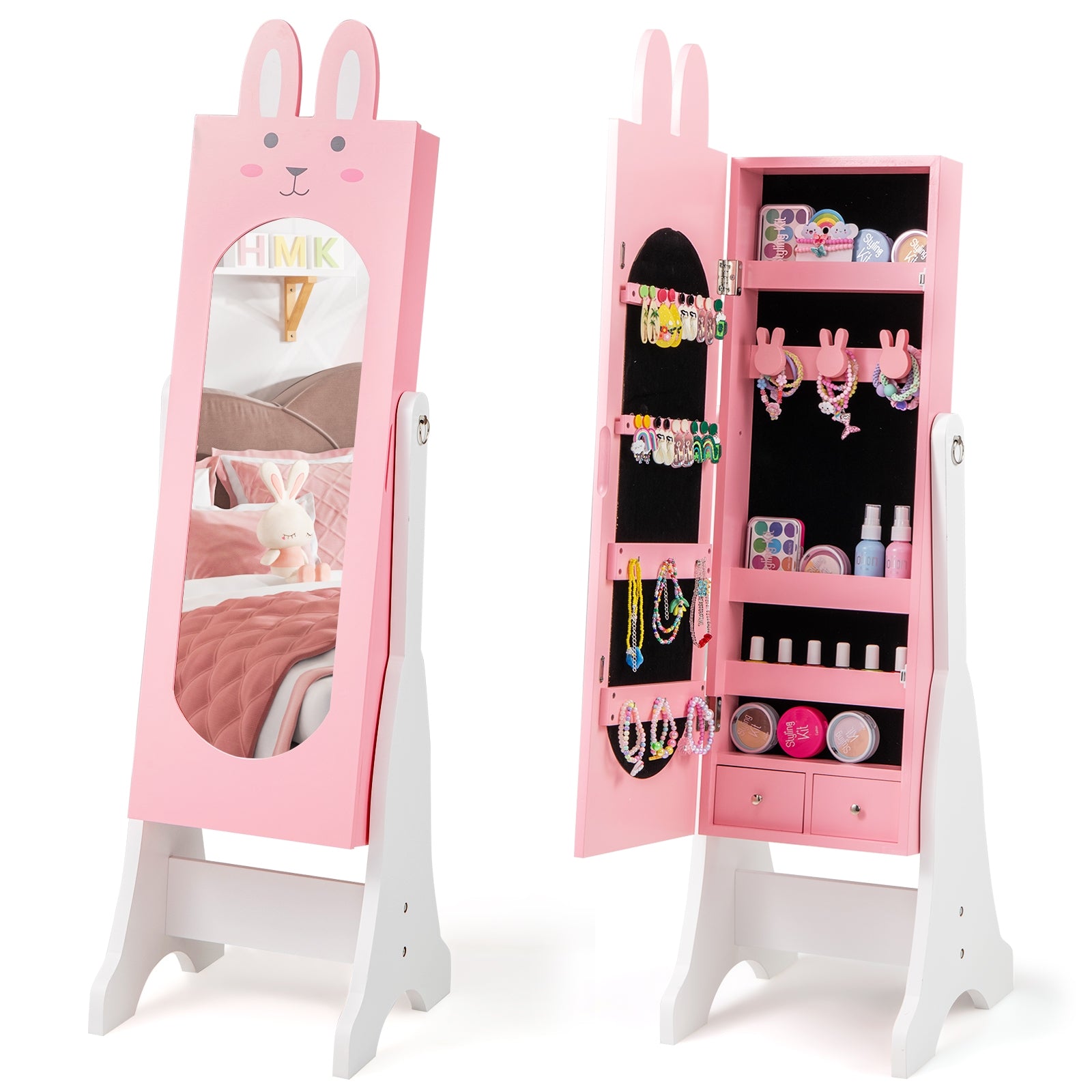 Kids Room Furniture Set with Princess Vanity Table and Chair, Pink Kids Vanities at Gallery Canada