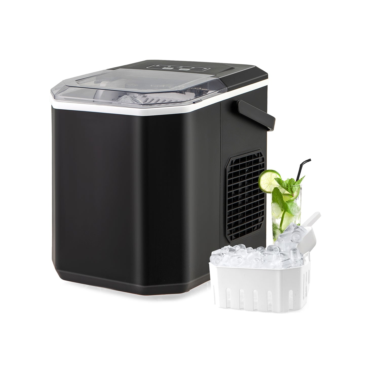 Countertop Ice Maker With Self-Cleaning, Black Ice Makers at Gallery Canada