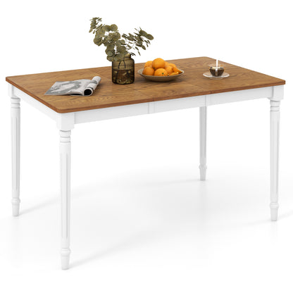 Table à Manger Extensible, Pour 4-8 Personnes, Blanche