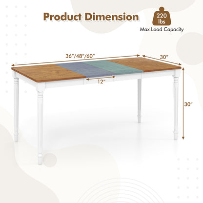Extendable Dining Table with Rubber Wood Legs for 4-8 People, White Dining Tables at Gallery Canada