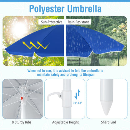 Toddler Outdoor Activity Table with Adjustable and Collapsible Umbrella, Brown Kids Chairs & Seating at Gallery Canada