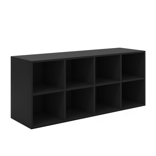 8 Cubbies Shoe Organizer, 500 LBS Weight Capacity, Black Shoe Racks & Storage Benches Black at Gallery Canada