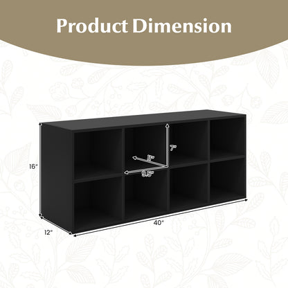 8 Cubbies Shoe Organizer with 500 LBS Weight Capacity, Black Shoe Racks & Storage Benches at Gallery Canada