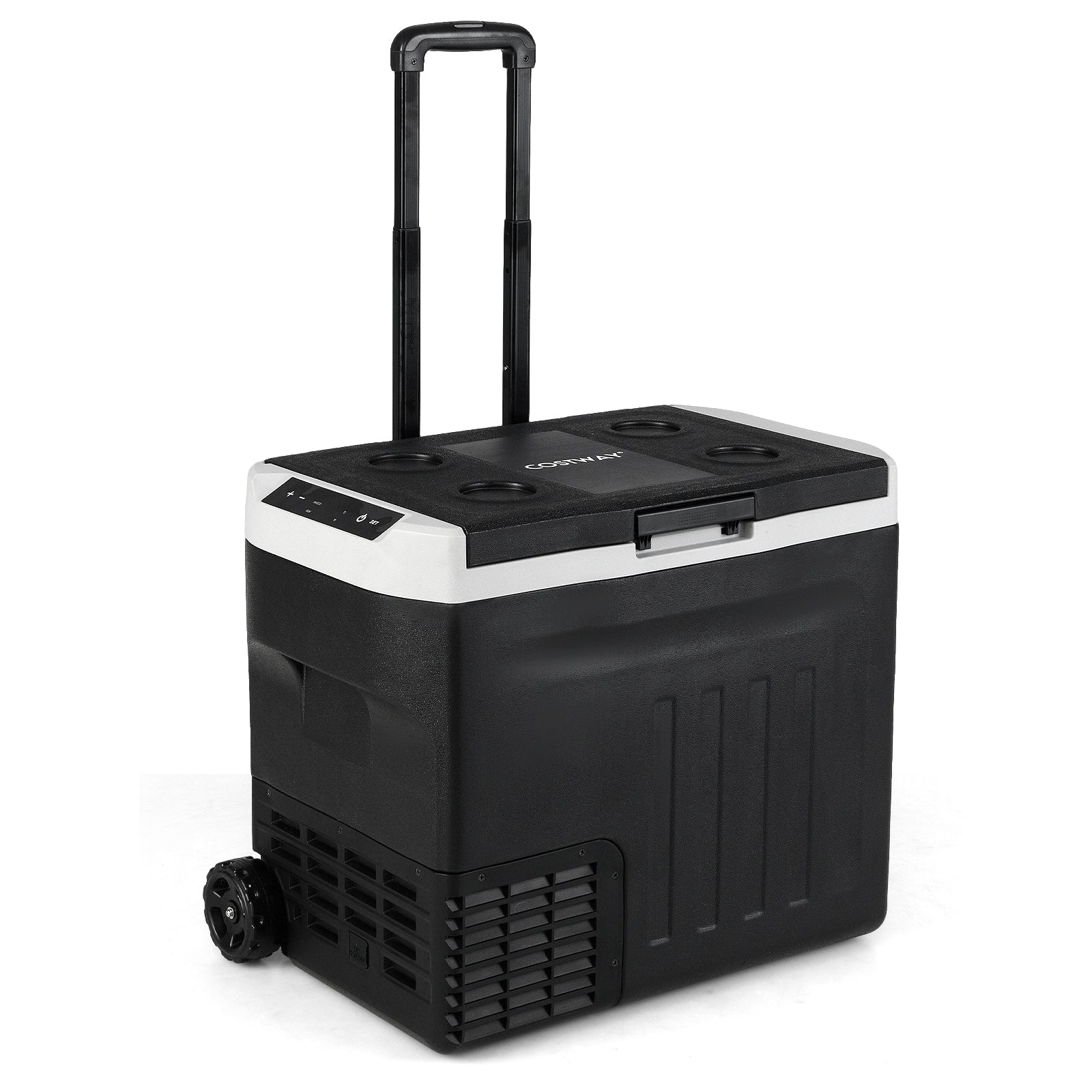 12V Car Refrigerator 42QT, Touch Panel, Removable Divider, Black Coolers Black at Gallery Canada