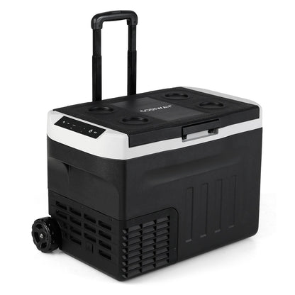 12V Car Refrigerator 32QT with Touch Panel and Removable Divider-M, Black Coolers Black at Gallery Canada