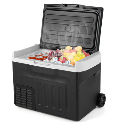 12V Car Refrigerator 32QT with Touch Panel and Removable Divider-M, Black Coolers at Gallery Canada