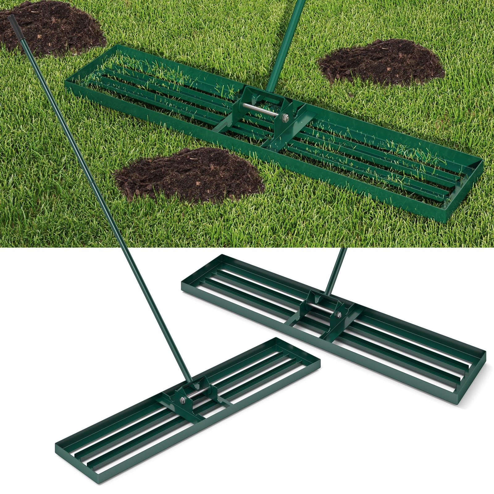 Lawn Leveling Rake 46 x 10 Inch Heavy Duty Lawn Level Tool for Soil, Green Lawn Care Tools Green at Gallery Canada