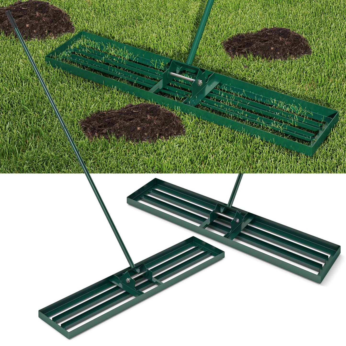Lawn Leveling Rake, 46 x 10 Inch, Heavy Duty, Green Lawn Care Tools Green at Gallery Canada