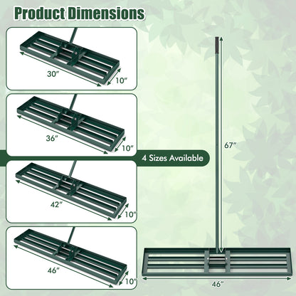 Lawn Leveling Rake 46 x 10 Inch Heavy Duty Lawn Level Tool for Soil, Green Lawn Care Tools at Gallery Canada