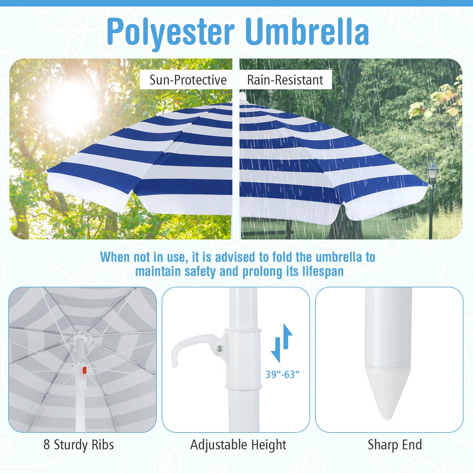 Toddler Outdoor Activity Table with Adjustable and Collapsible Umbrella, White Kids Chairs & Seating at Gallery Canada