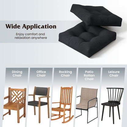 21 Inch x 21 Inch Patio Chair Seat Cushion Pads for Indoor and Outdoor, Black Outdoor Furniture Accessories at Gallery Canada